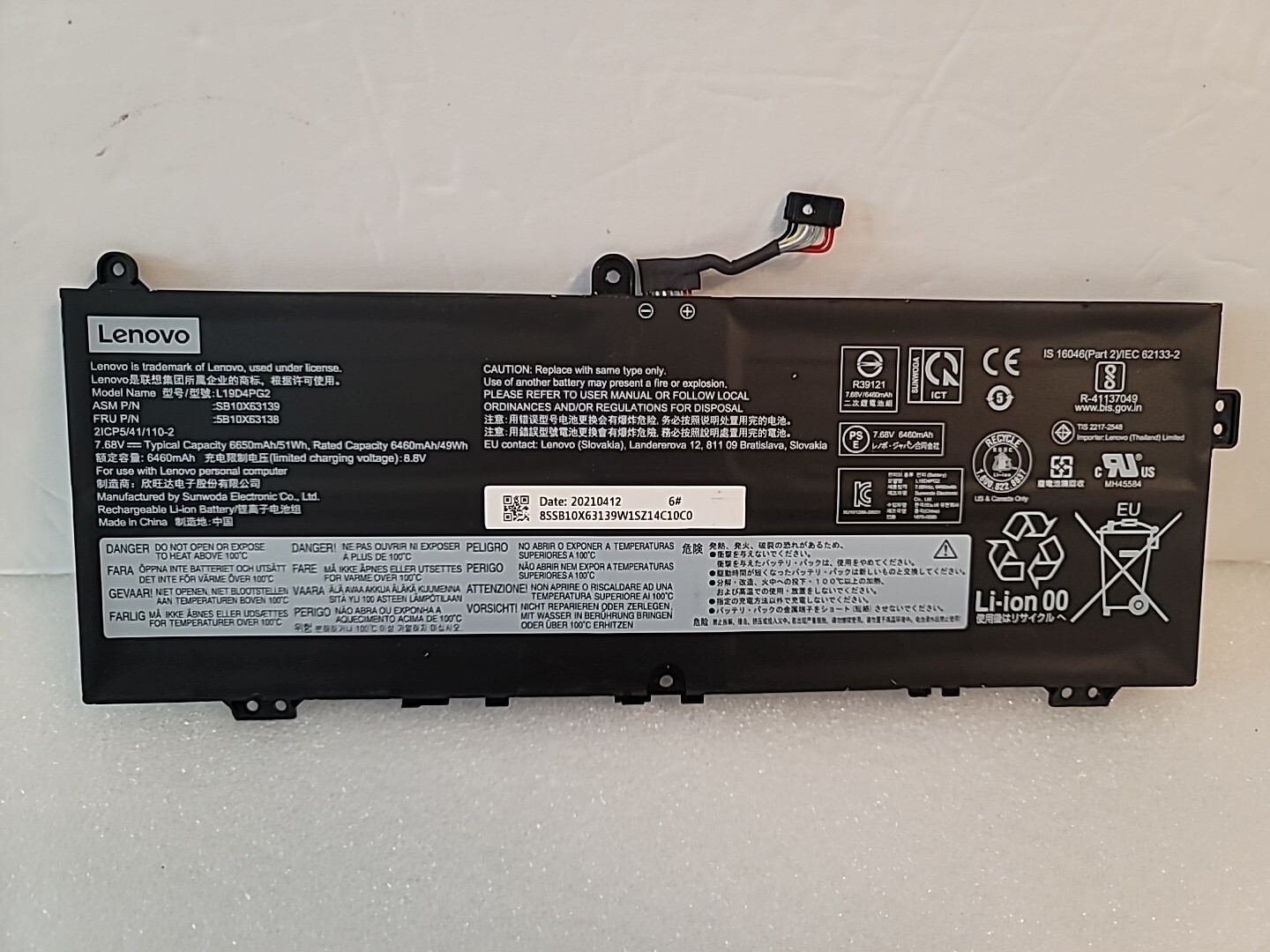 Genuine L19D4PG2 Laptop Battery Replacement for Lenovo IdeaPad Flex 5