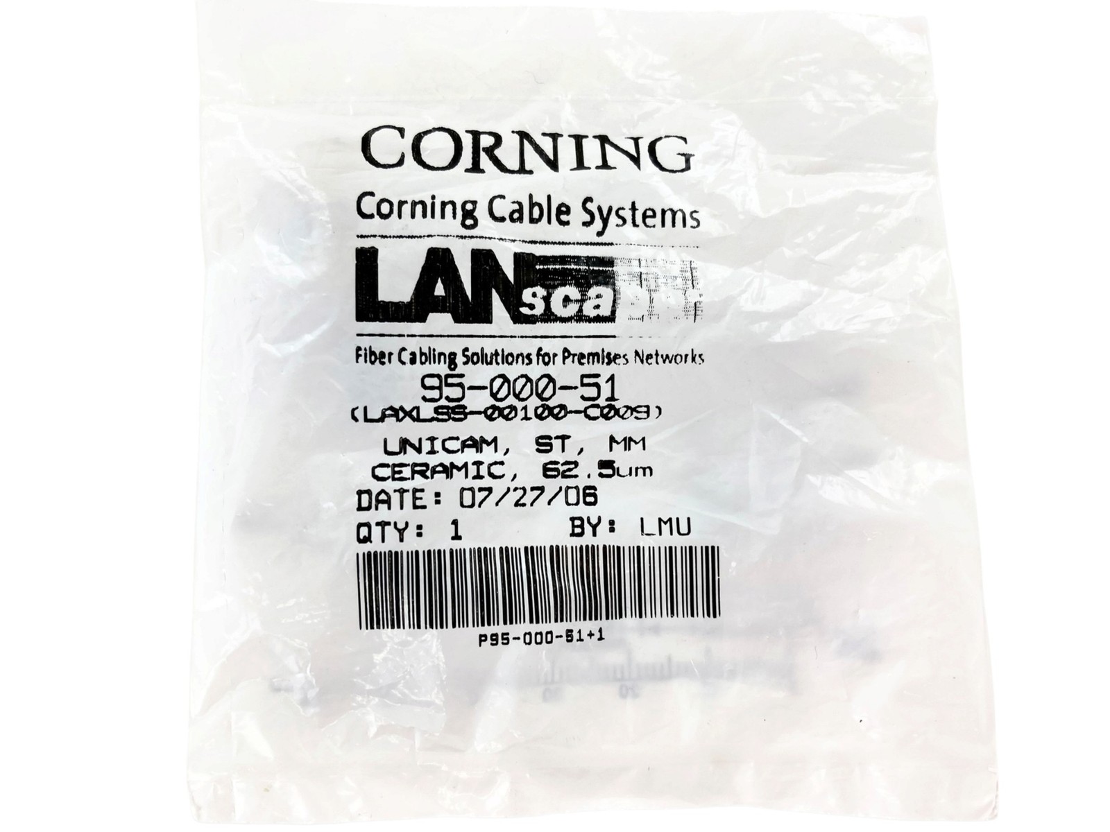 LNOS - Corning 95-000-51 Unicam Connector Pretium 62.5 um ST MM OM1