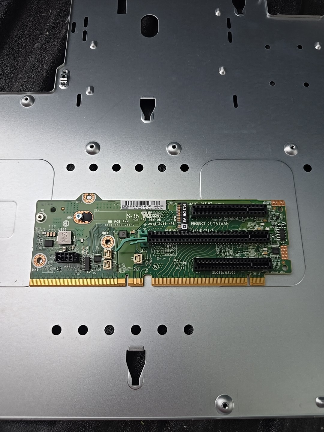 HP 877946-001 2x8 x16 Primary M.2 Riser Card ProLiant DL380 G10 - 