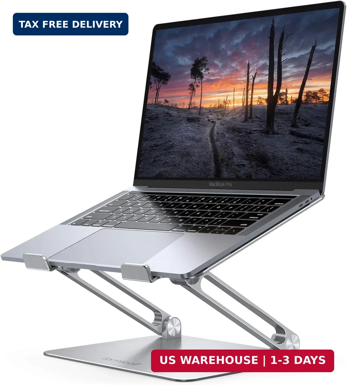 Lamicall Adjustable Laptop Stand for Desk for MacBook Air Pro HP 10-17.3'' | Alu