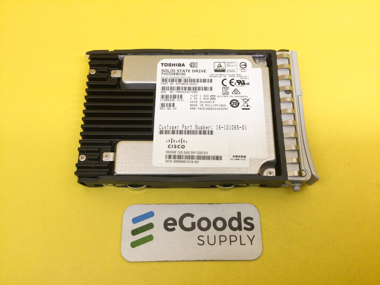 UCS-SD960G121X-EV CISCO TOSHIBA 960GB 12Gbs SAS RI 2.5" SSD PX05SRB096