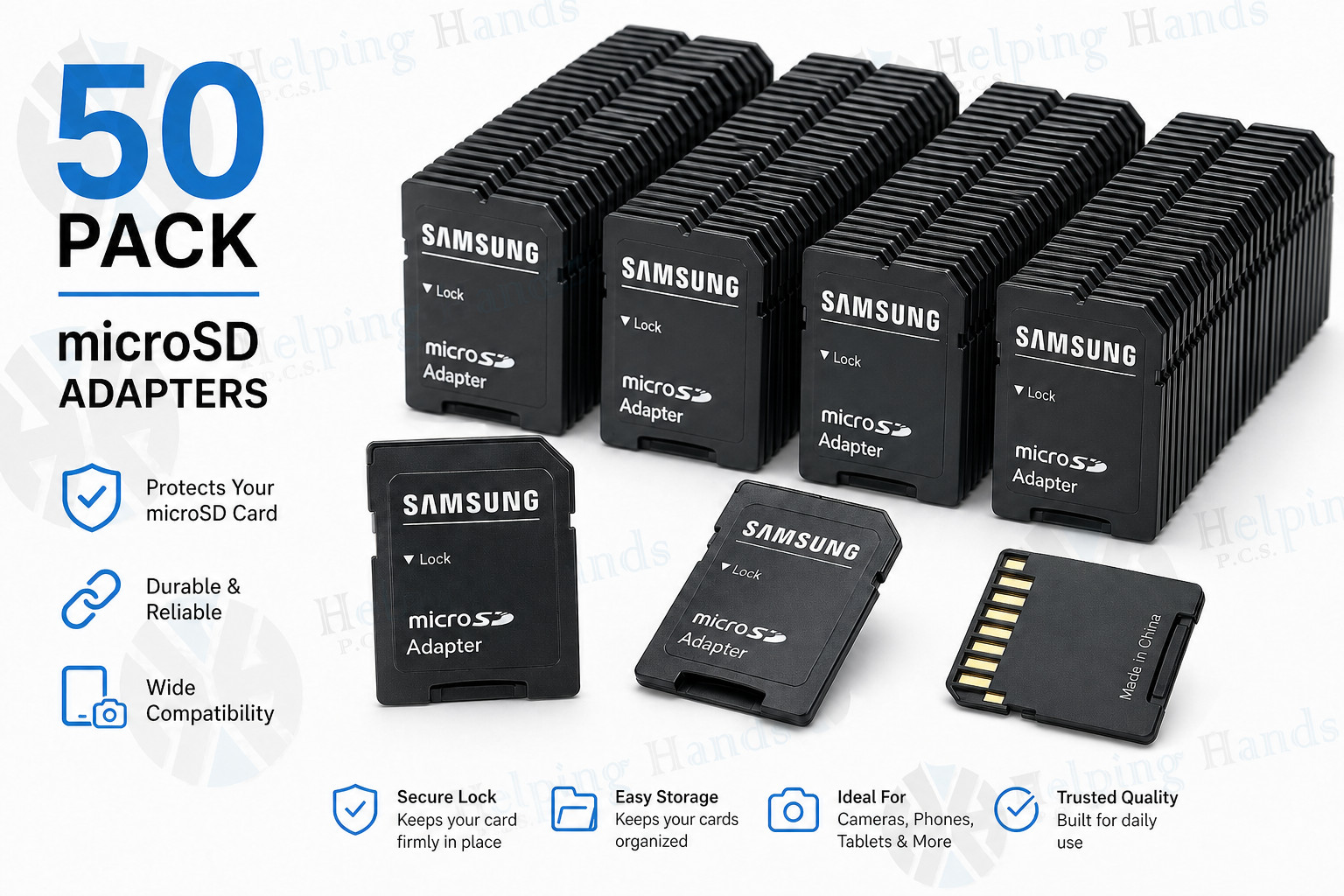 50 x OEM Samsung microSD micro SD to SD SDHC Adapter fit 4GB 8GB 16GB 32GB 64GB
