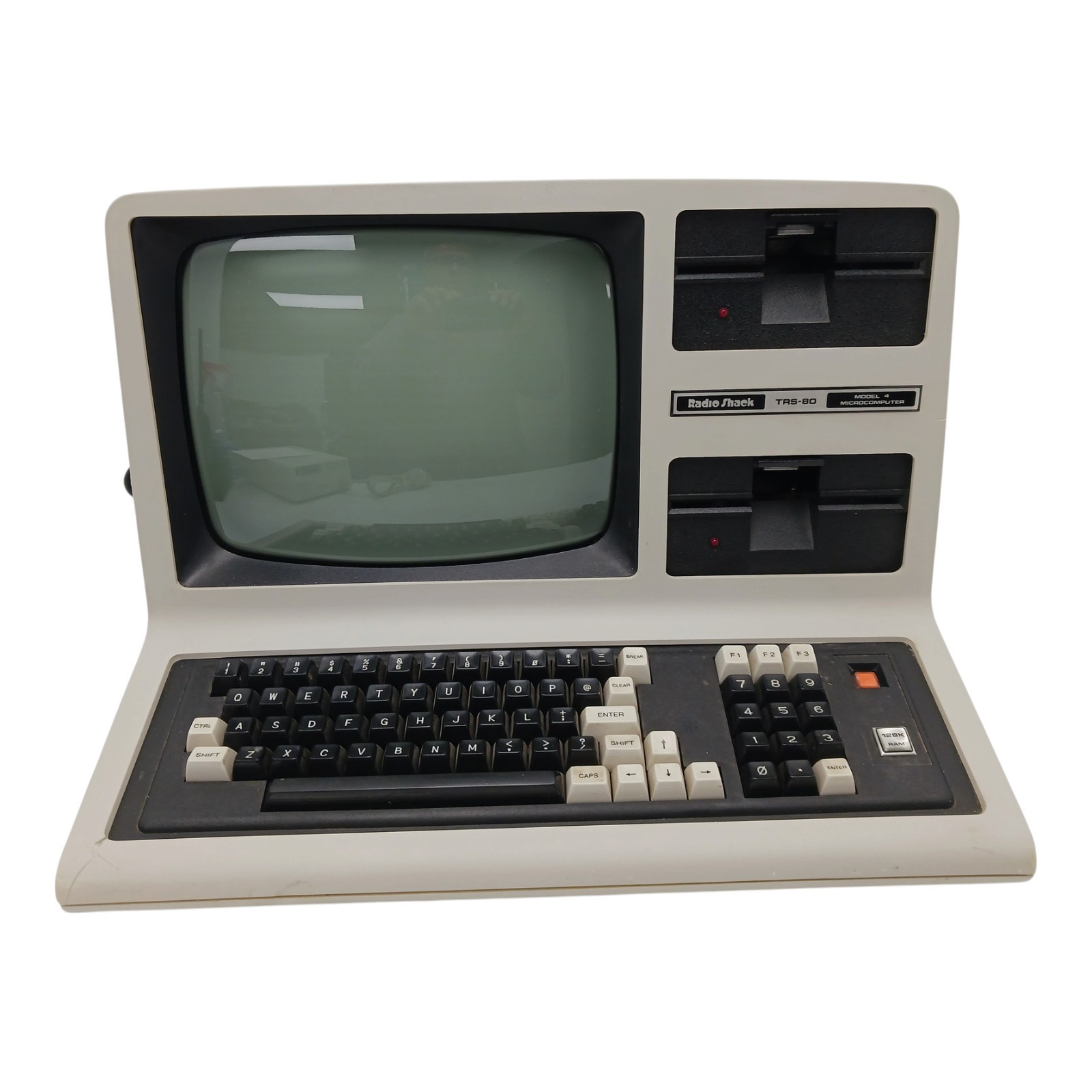 Radio Shack TRS-80 Model 4 Vintage Portable Computer Powers Up