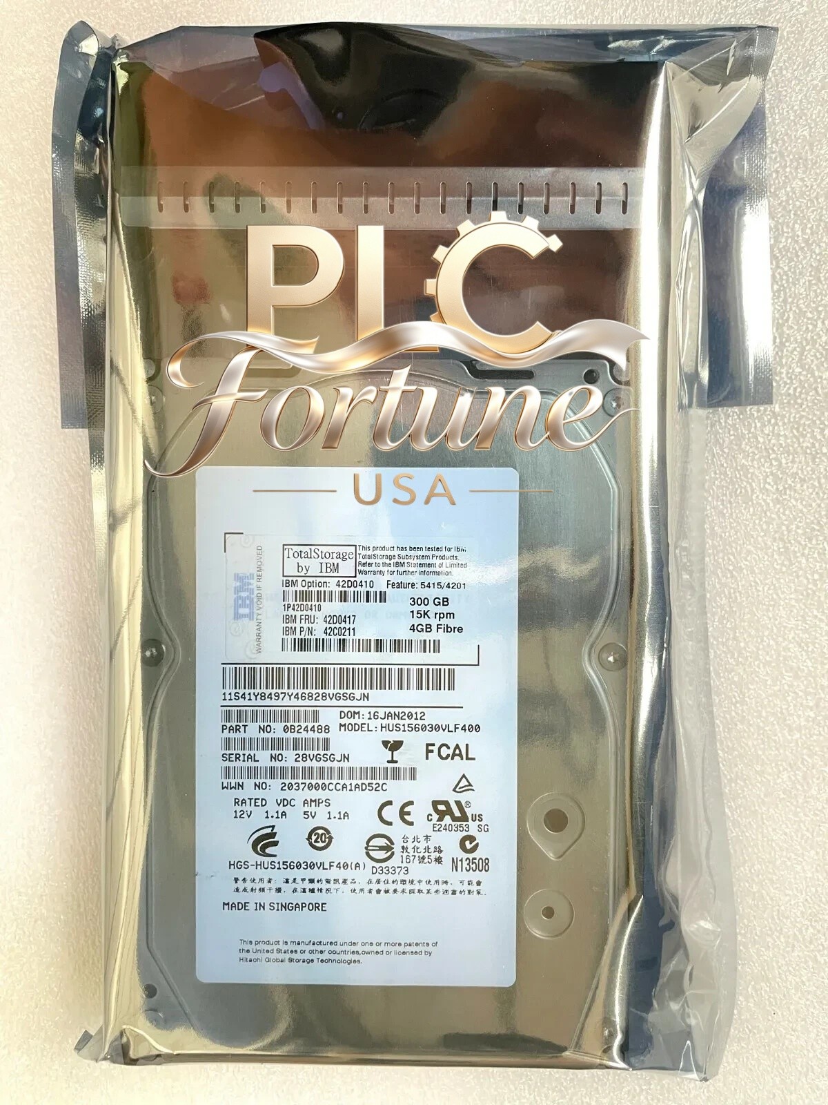 New IBM 42D0417 42D0410 42D0413 300GB 15K 4GBPS DS4700 Fibre Channel Hard Drive