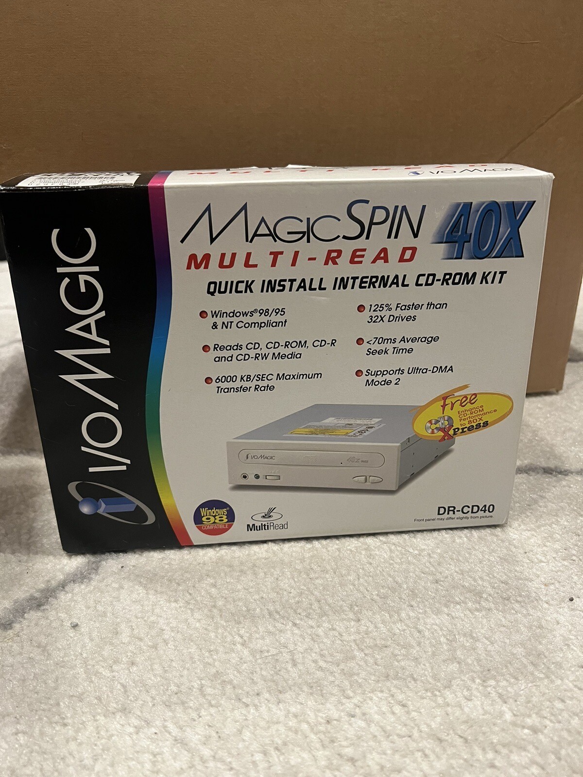 I/O Magic MagicSpin 40x Multi-Read CD-RDM Kit  Brand New