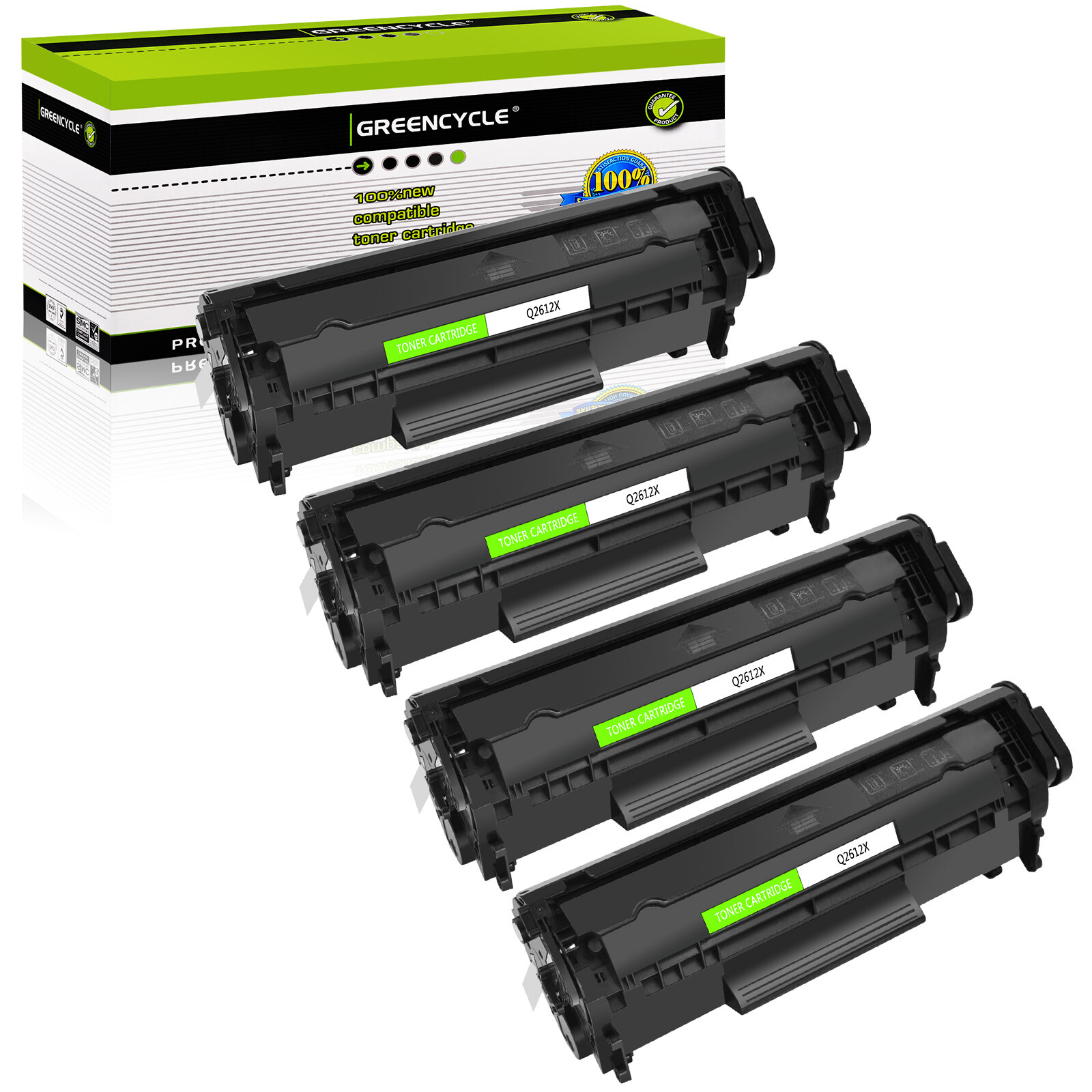 4PK Q2612X 12X Toner Cartridge fit for HP LaserJet 1010 1012 1015 1018 Printer