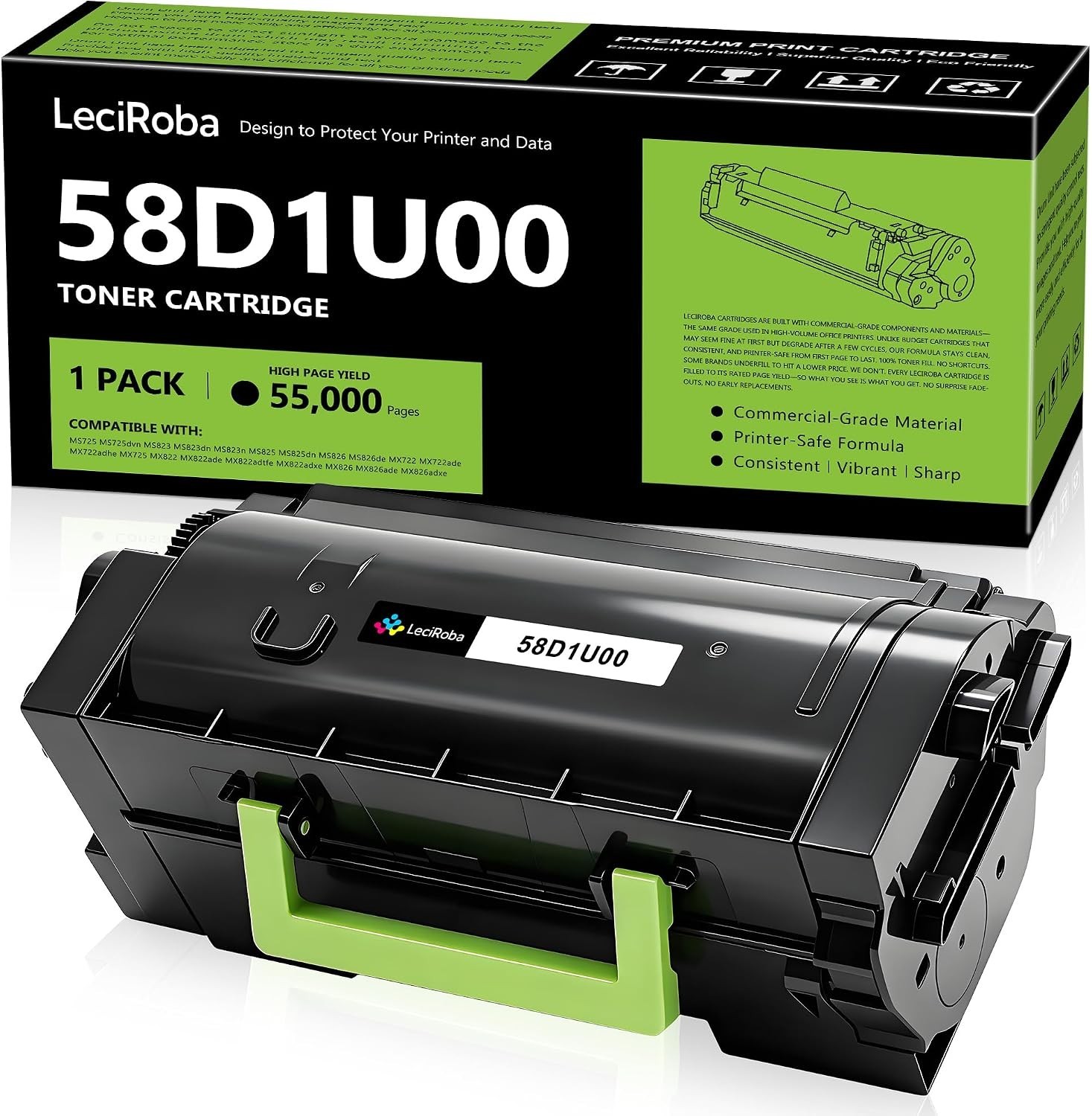 *NEW 58D1U00 Ultra High Yield Toner Cartridge 58D1U00 Black Toner Cartridge 3956
