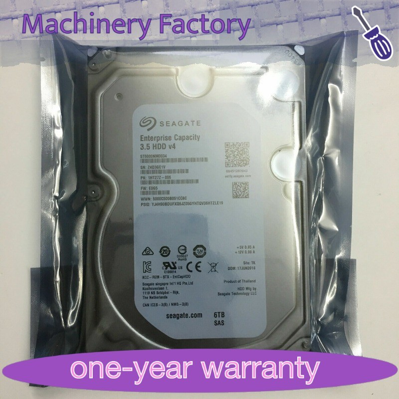 New Seagate ST6000NM0034 6TB 7.2K 3.5" 12Gbps Cache 128MB 6000 GB SAS Hard Drive