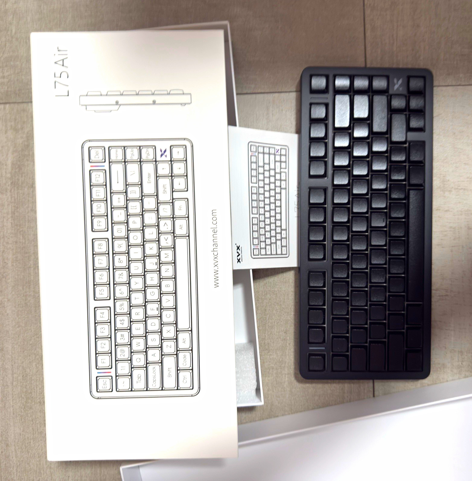 XVX L75 Air Wireless Compact Aluminum Keyboard Built-In Battery English QWERTY