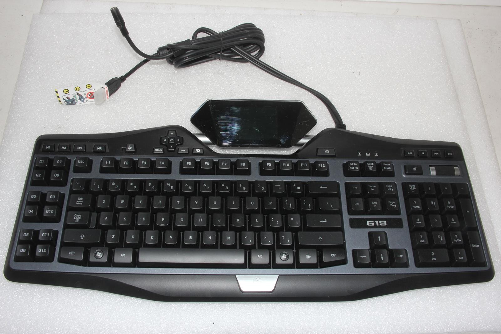 LOGITECH G19 Vintage Gaming Keyboard with Programmable G-Keys NO Power Adapter