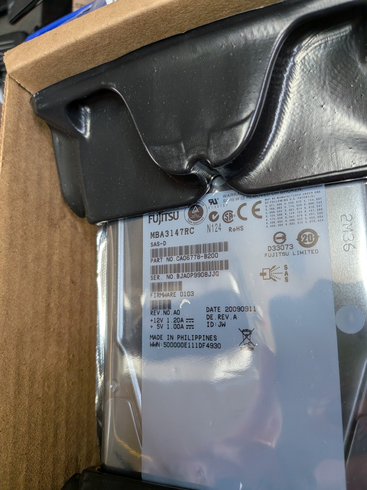 Fujitsu 147GB Internal 15000RPM 3.5" (MBA3147RC) HDD