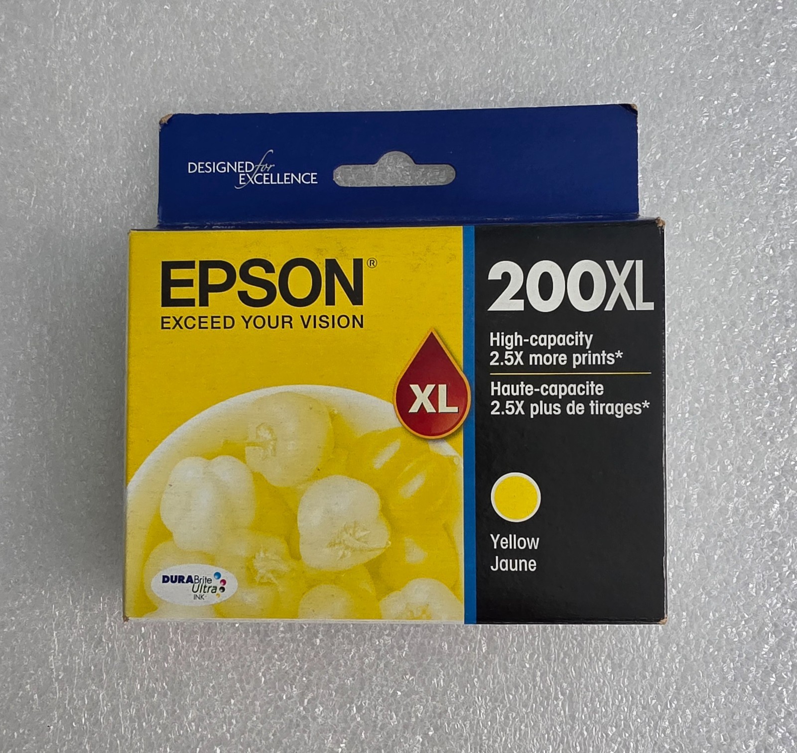 Genuine Epson 200XL Yellow Ink Cartridge T200XL420 High Capacity OEM Sealed
