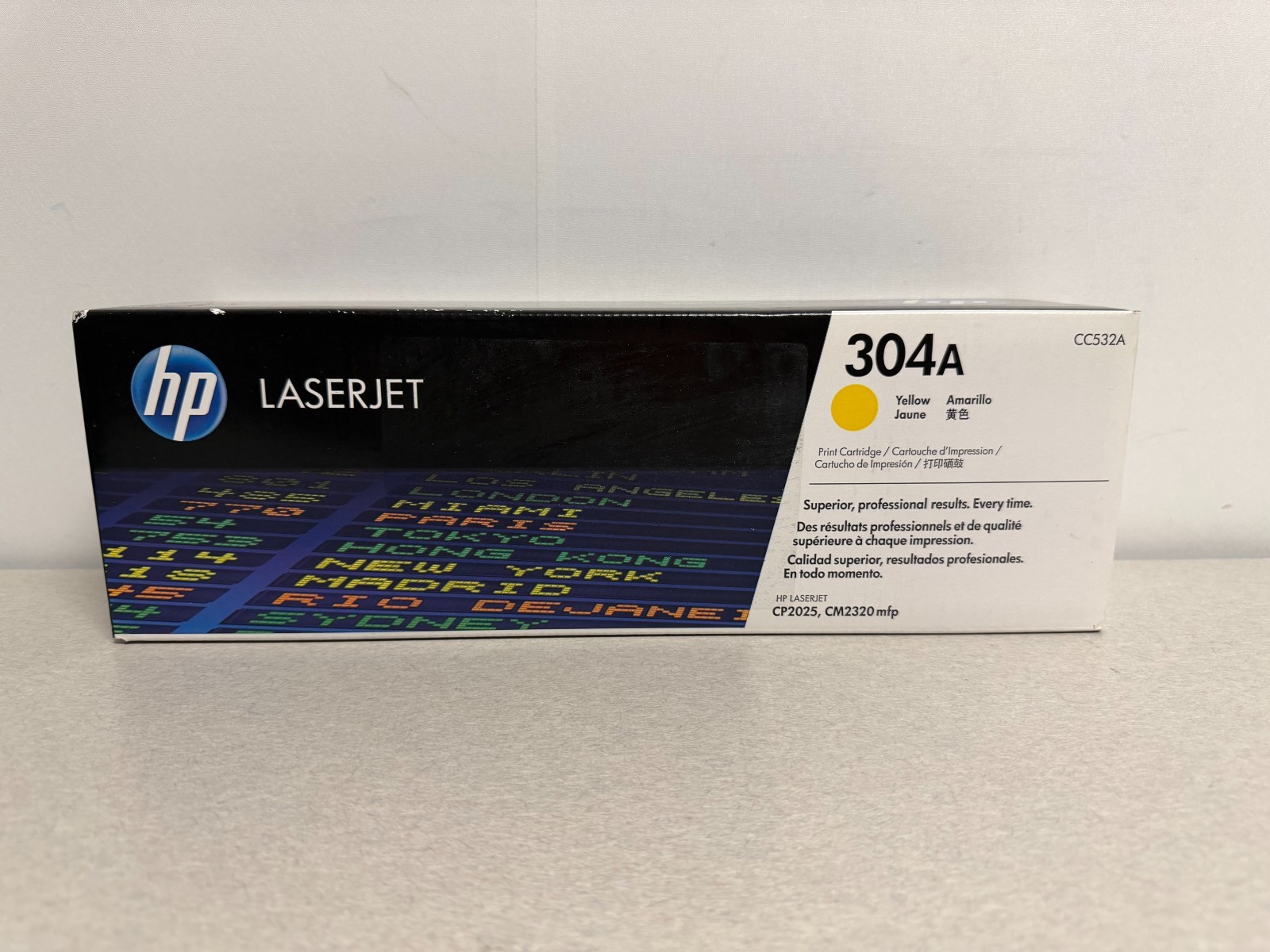 Genuine HP 304A CC532A Yellow LaserJet Toner Cartridge OEM New Factory Sealed
