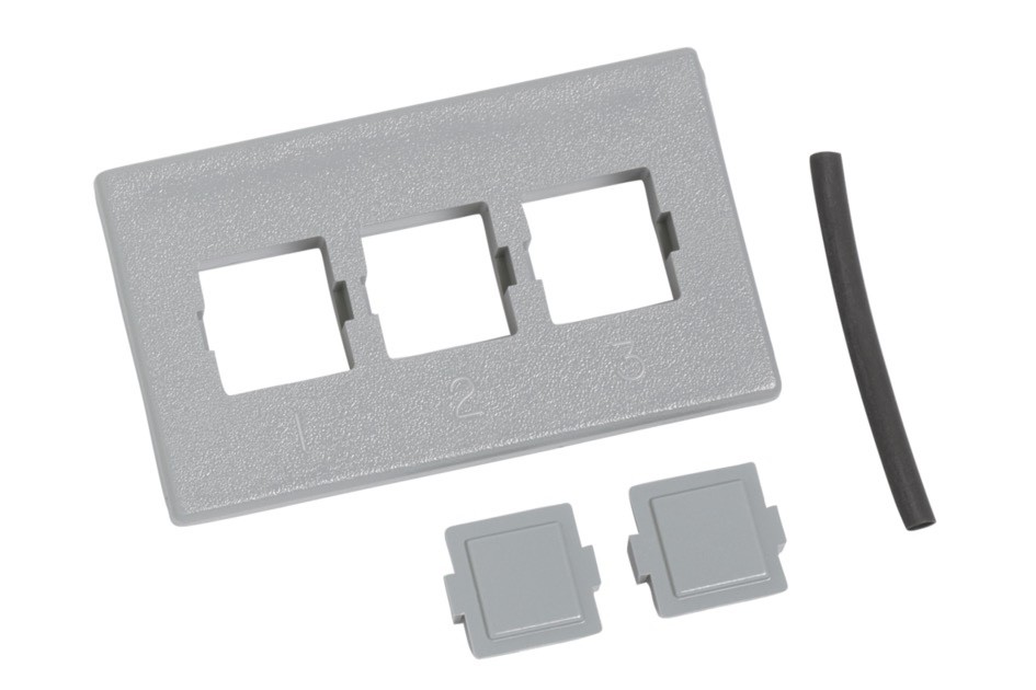 LOT OF 27 Commscope M13C-270 | M13C Type Furniture Faceplate,3 port gray