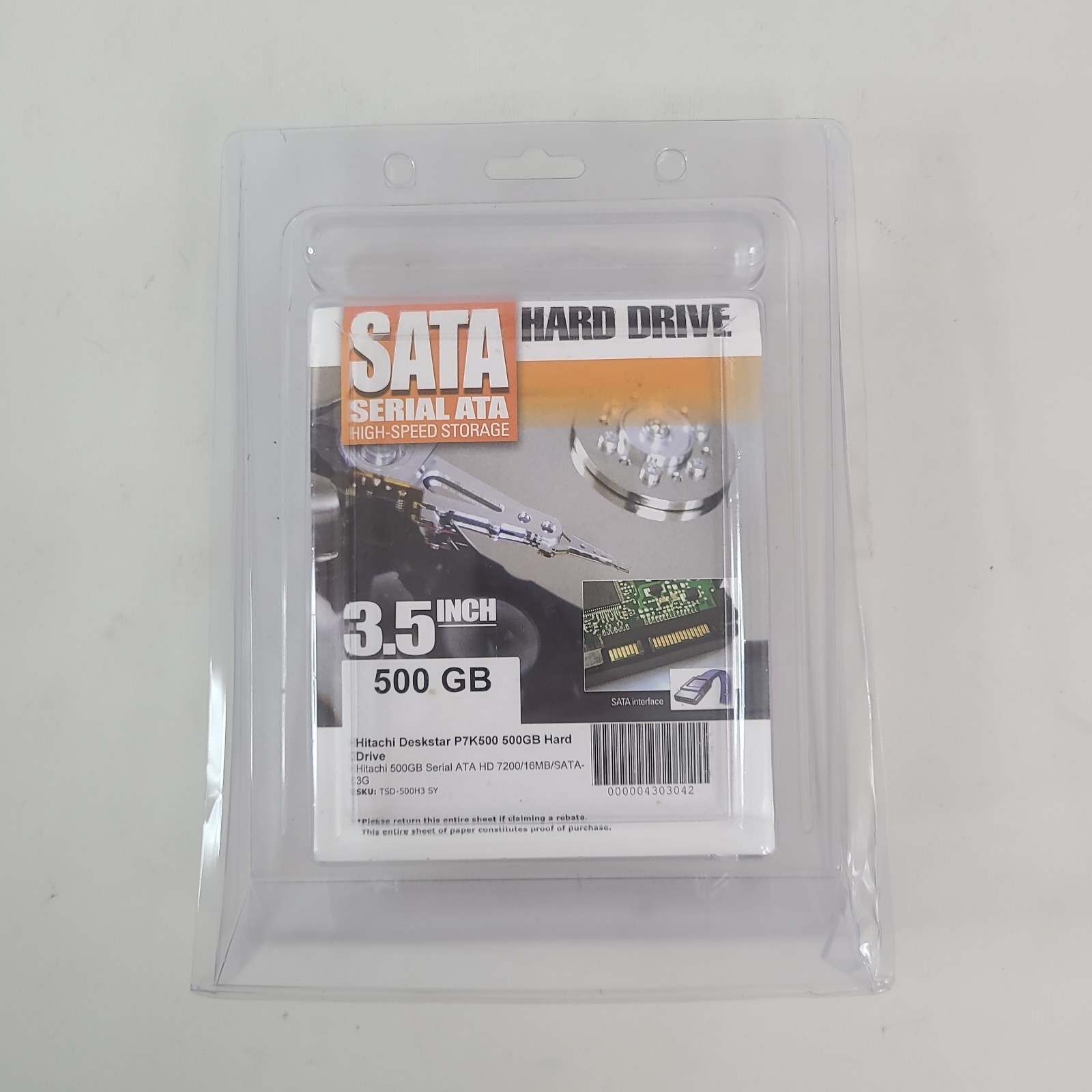 Hitachi Deckstar P7K500 500 GB Hard Drive Serial ATA HD 7200/16GB/SATA-3G