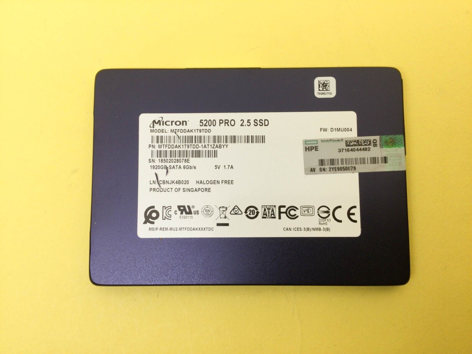 Micron 5200 PRO 1.92TB SATA 6Gb/s 2.5