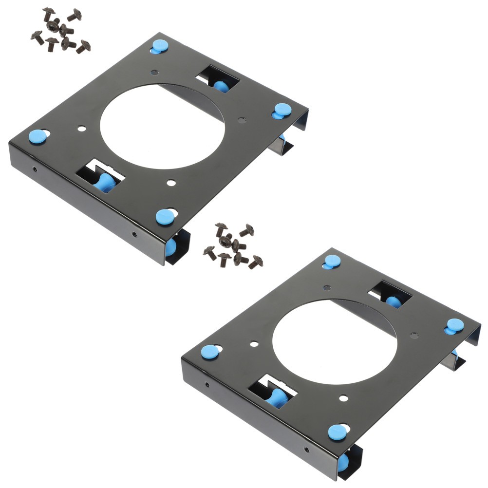 2Pcs Reusable Metal Internal Storage Mount Bracket 2.5 to 3.5 Hard Drive Adapter