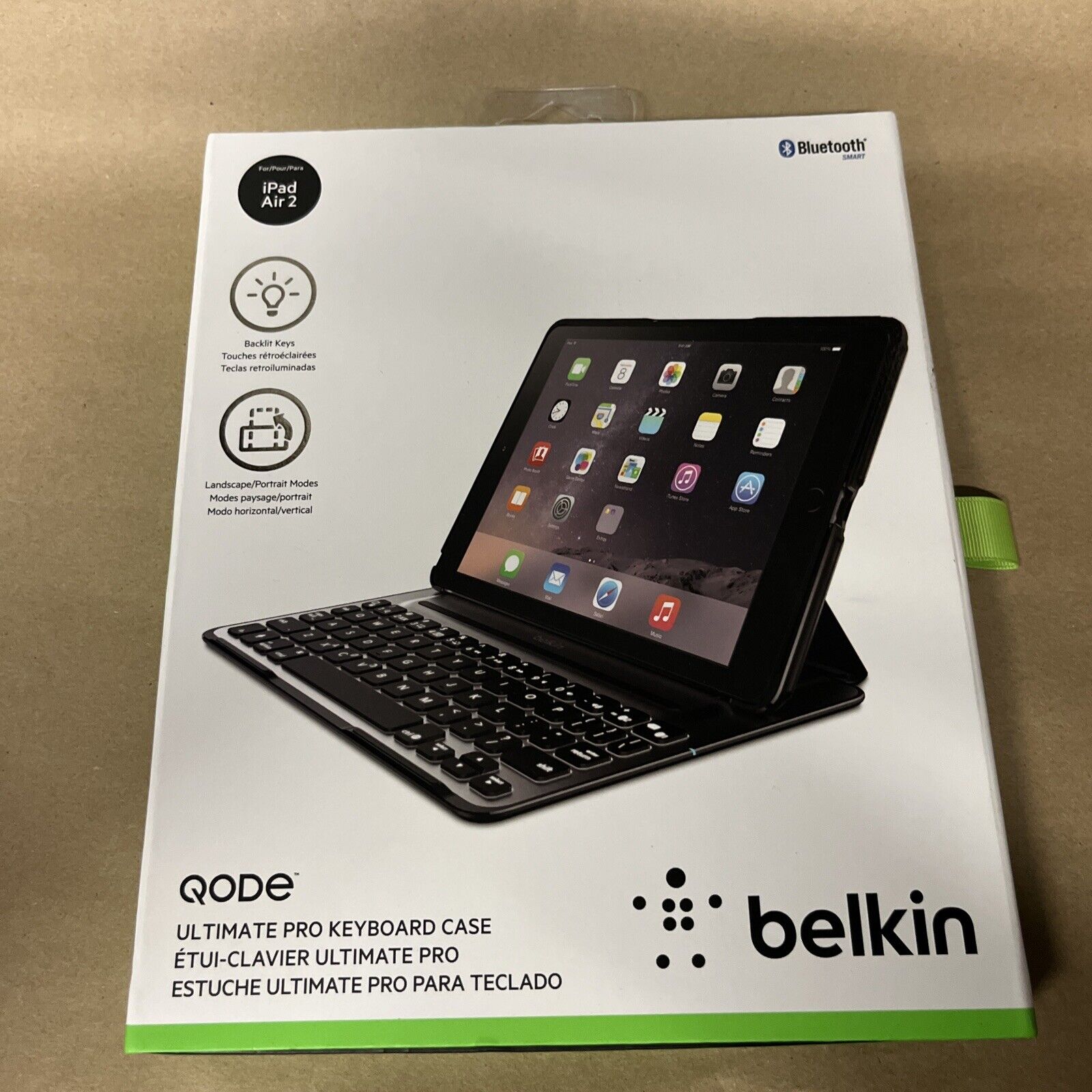 Belkin QODE Ultimate Pro Keyboard Case for iPad Air 2 (F5L176ttBLK) - Sealed