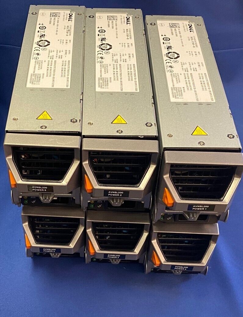 LOT OF 6 DELL PowerEdge  2700W E2700P-00 Switching Power Supply 0G803N