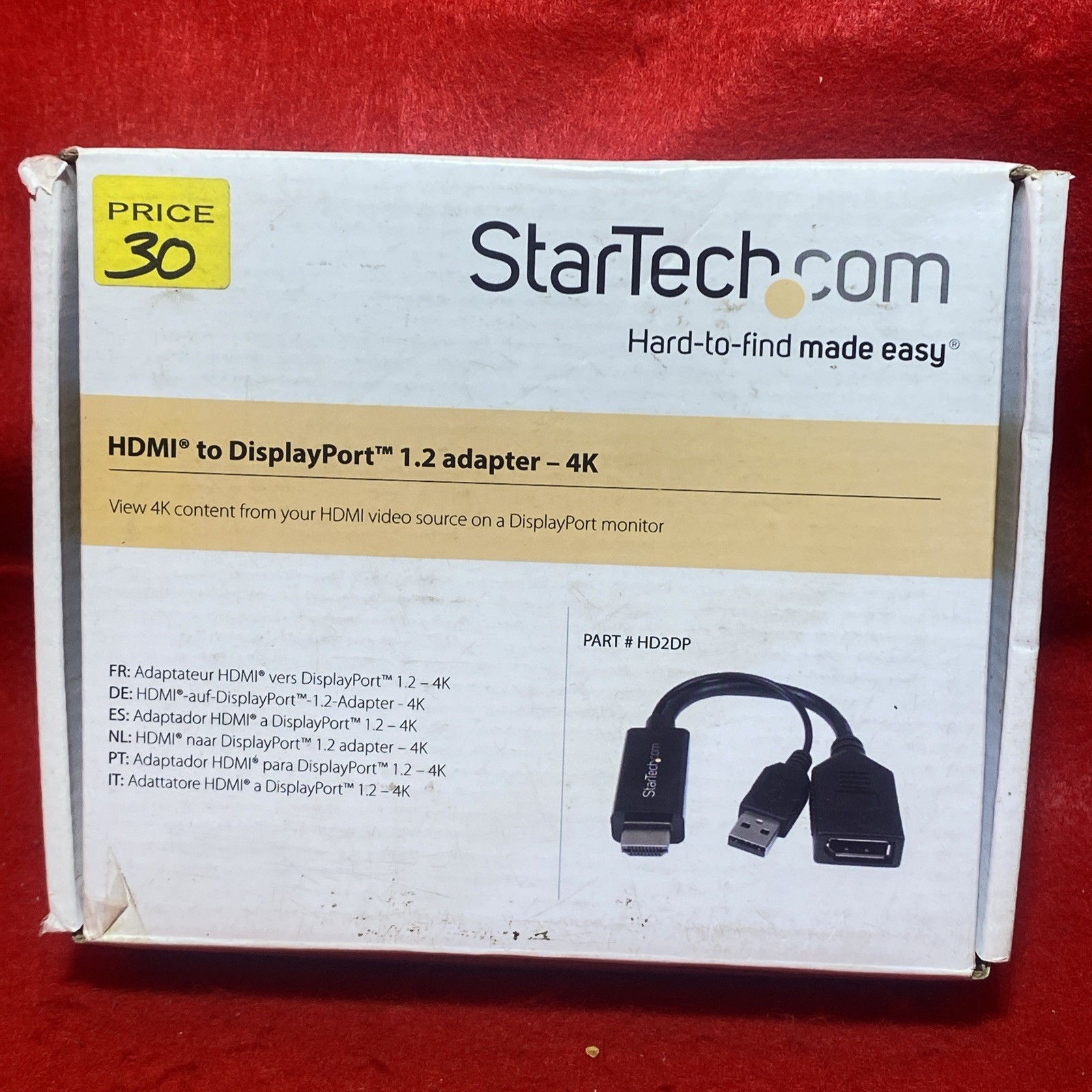 StarTech HDMI To DisplayPort 1.2 Adapter - 4K 30Hz  HD2DP (J791)