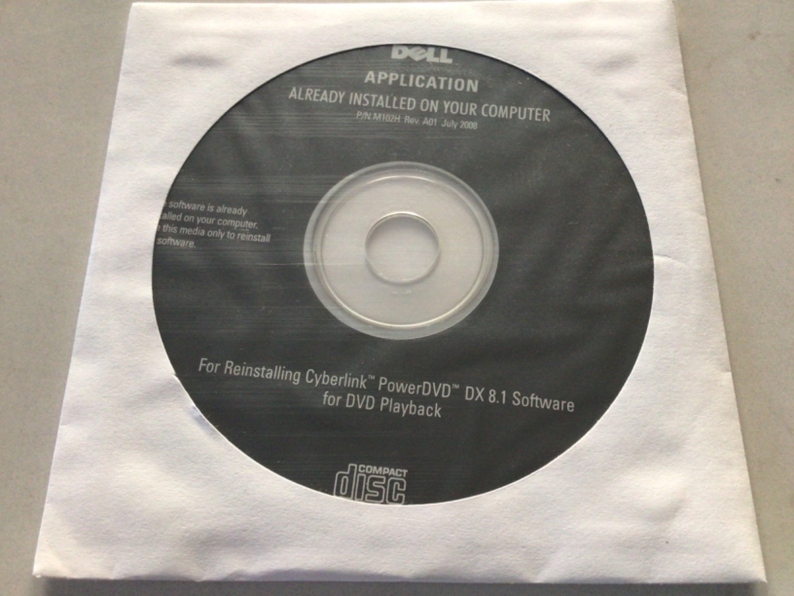 Reinstall Dell Application Already Installed On Your Computer 2008 DVD New
