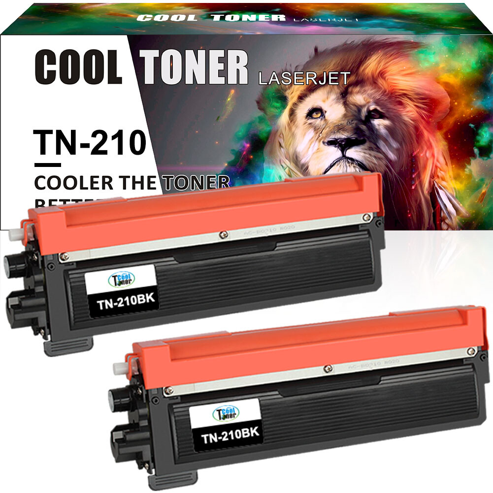 2 X TN-210 Black Toner for Brother HL-3040CN HL-3045CN HL-3070CW HL-3075CW TN210