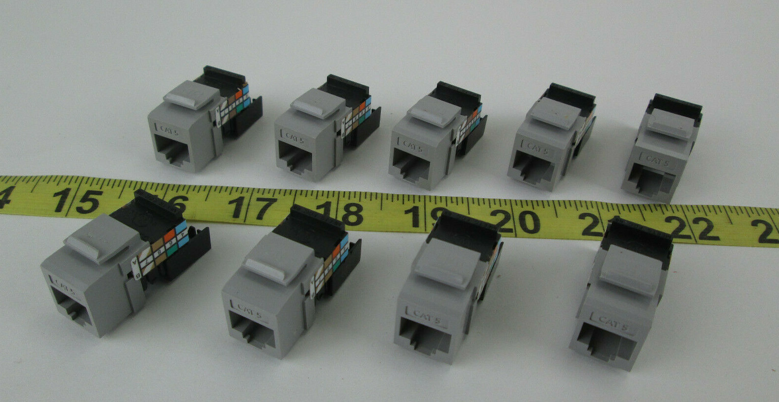 Lot of 9 New NOS Leviton CAT5 Jack Modules SKU W1