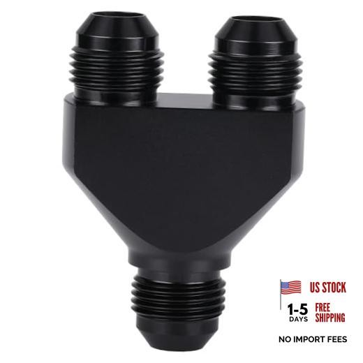 10AN Male to Parallel Dual 10AN Male Y Block Fuel Fitting 10AN to 2 x 10AN