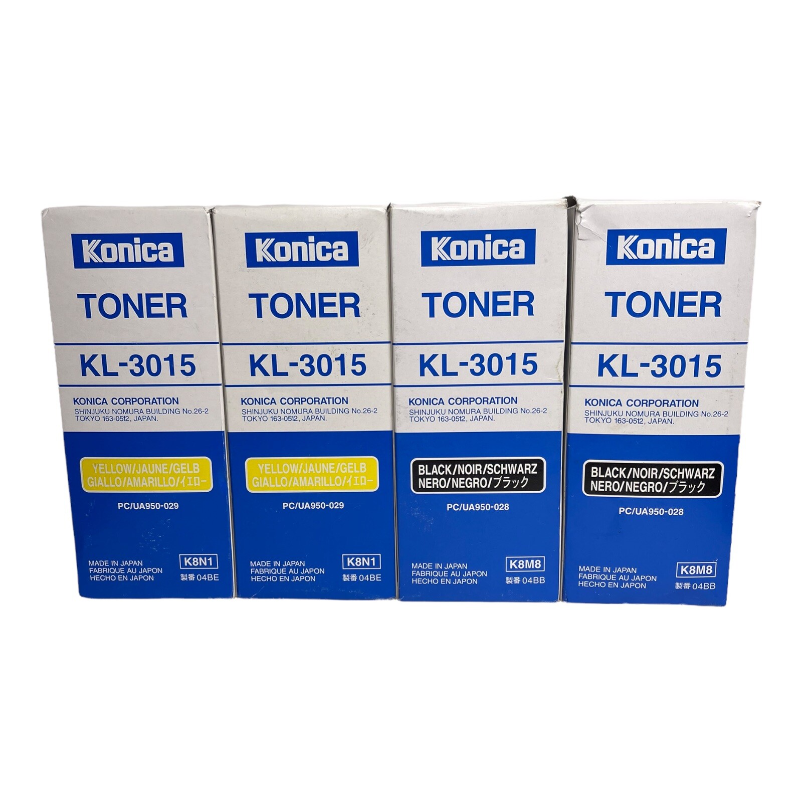 Genuine Konica K8M8 PC/UA950-028 Black Toner for Konica KL3015 Printer NIB Lot 4