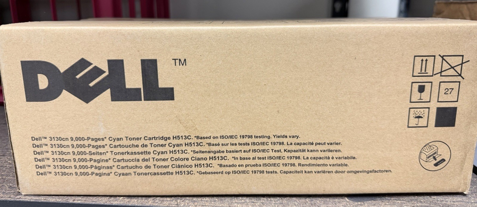 Genuine Dell G907C Cyan Toner Cartridge 3130cn 3000 Page OEM New Sealed
