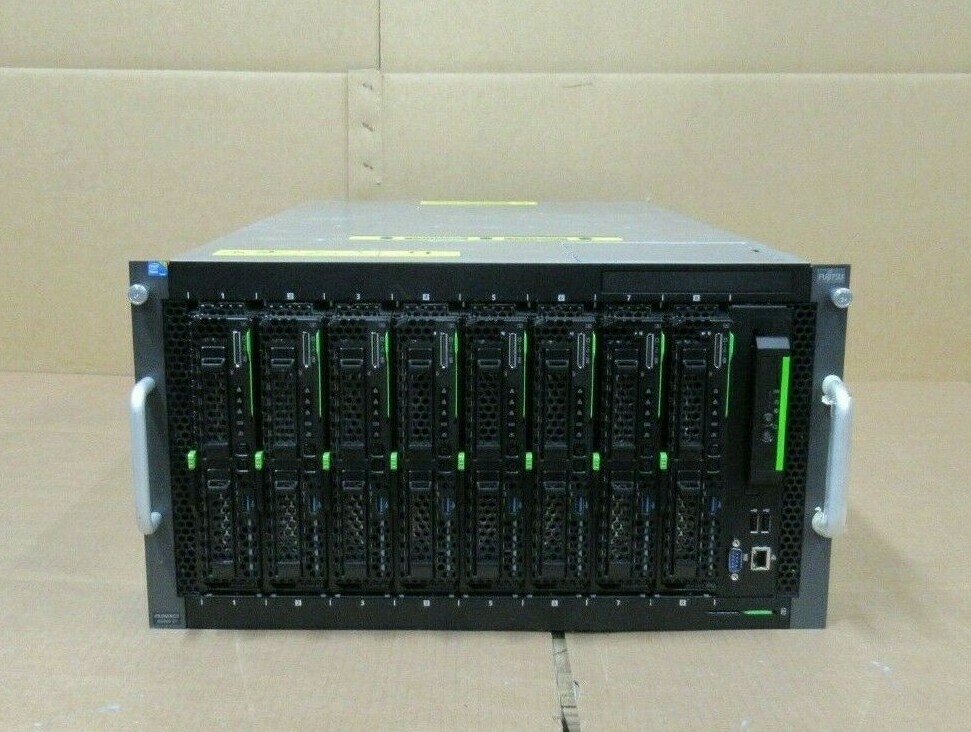 Fujitsu Primergy BX400 S1 8x BX2560 M1 With 2x E5-2640V3 128GB DDR4 Blade Server