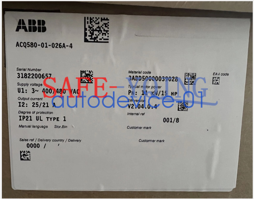 New 1PCS ACQ580-01-026A-4 ABB Inverter DHL/FedEx
