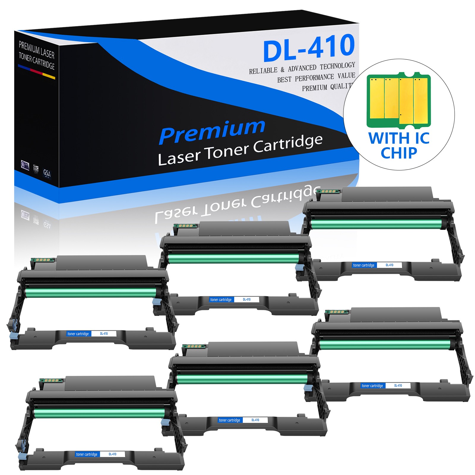 6PK High Yield DL-410 Drum Unit Compatible with Pantum M7200FDW M6802FDW M7102DN