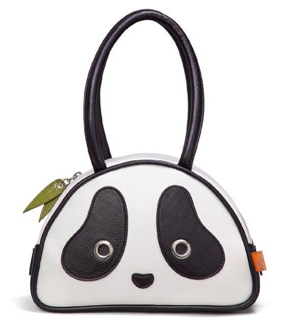 Panda SMALL handbag MORN CREATIONS PANDARAMA kung fu tote purse bag cat pouch