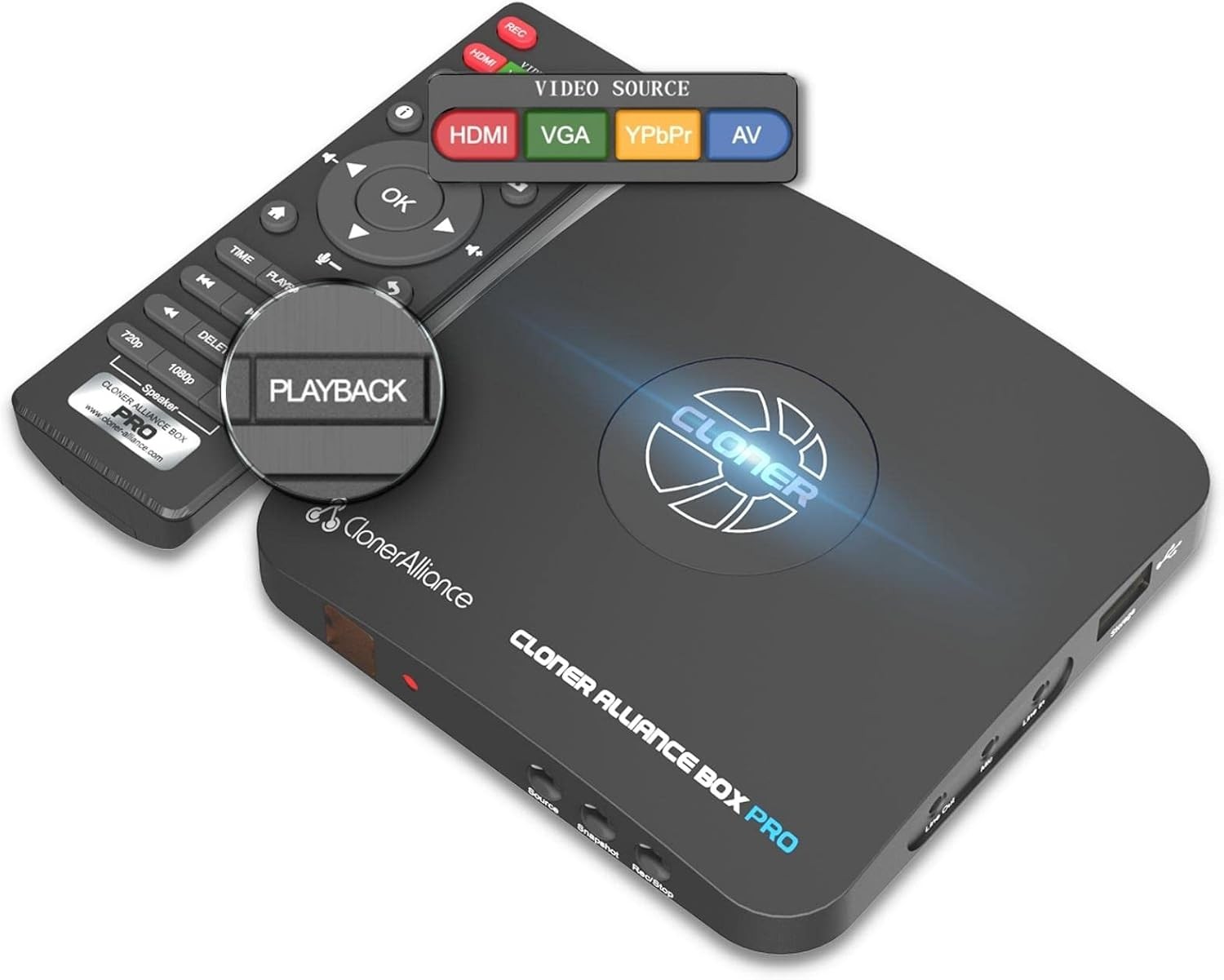 ClonerAlliance Box Pro 1080p@60fps Video Recorder HDMI DVR