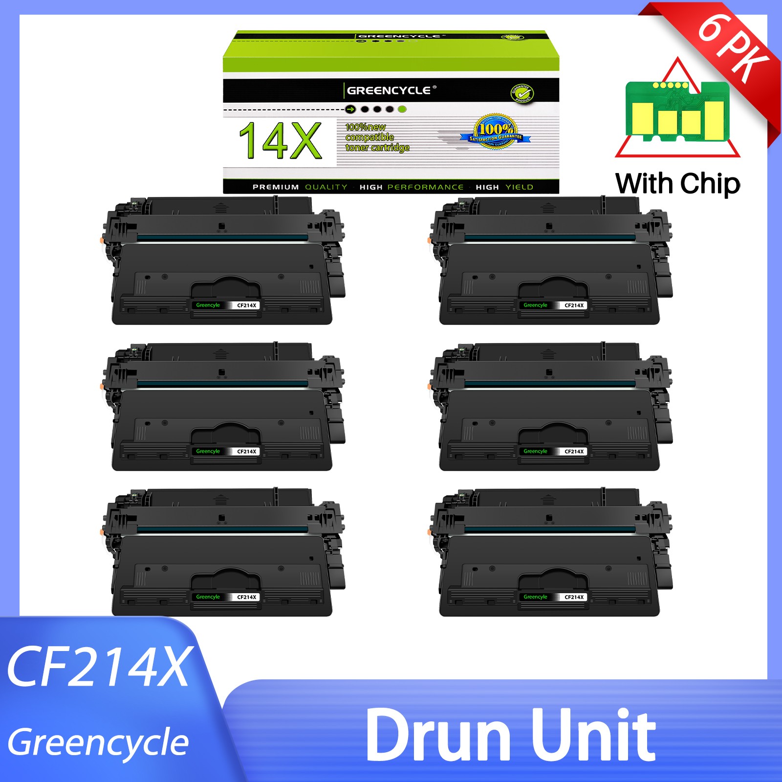 6PK CF214X 14X High Yield Toner For HP LaserJet Enterprise 700 M725z MFP M725dn