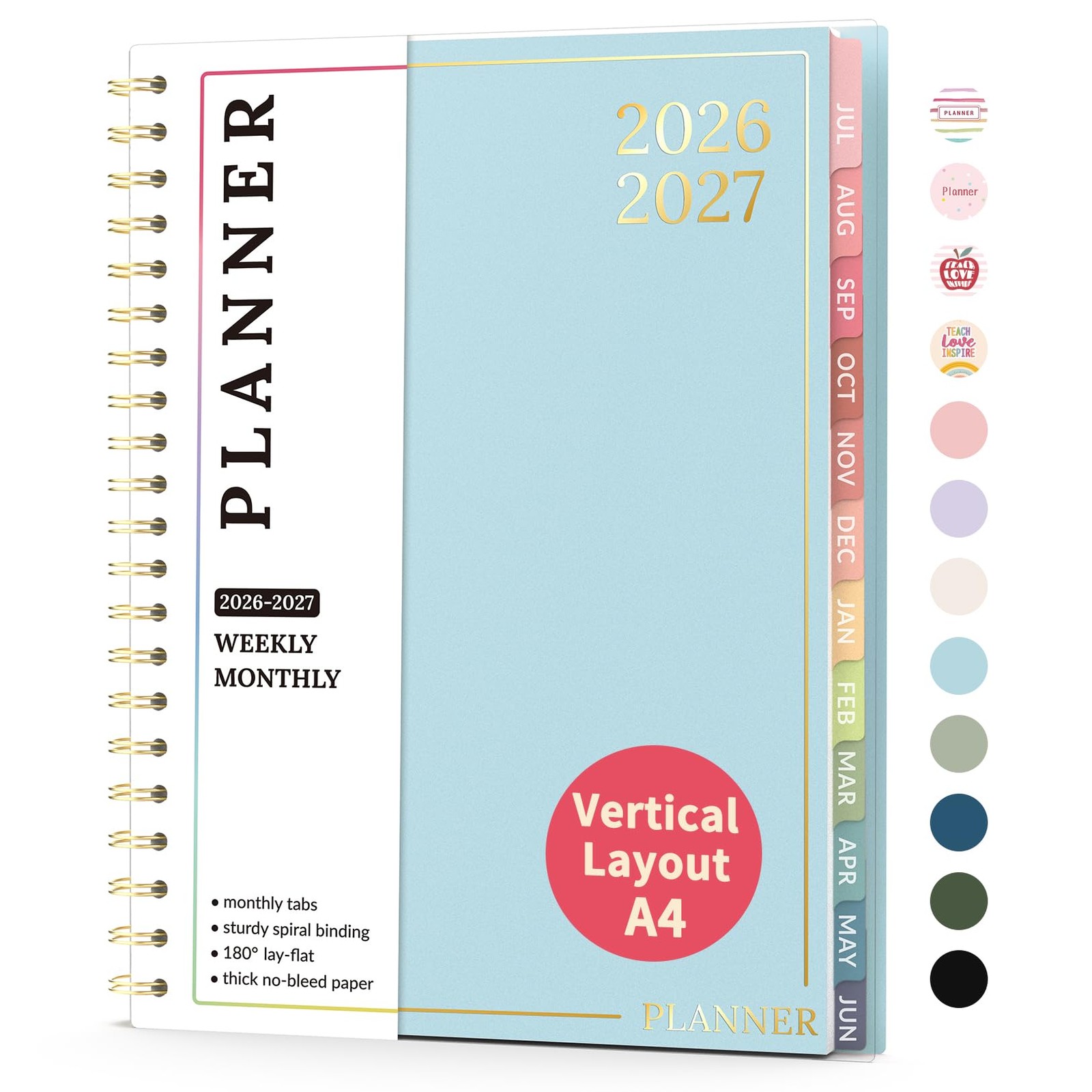 Teacher Planner 2026-2027 Academic Year Jul Jun A4 Forvencer