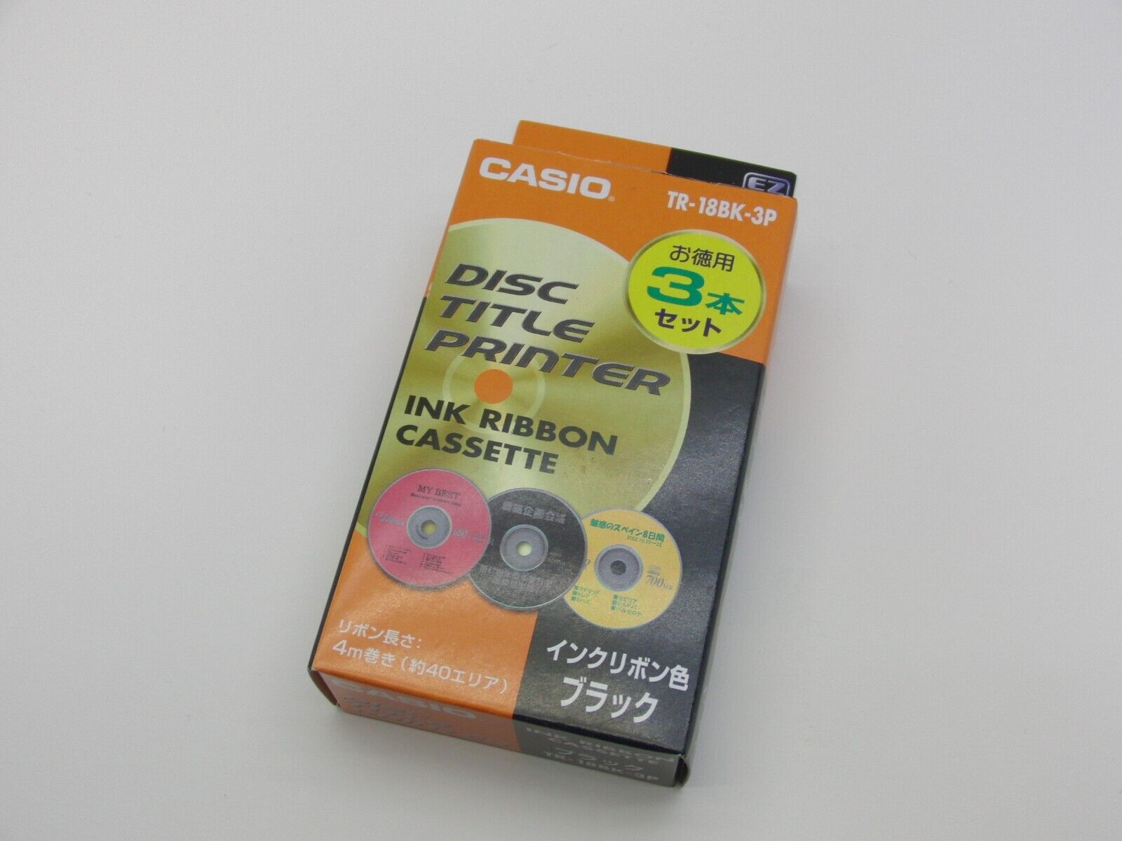 Casio TR-18BK-3P Black Ink Ribbon Disc Title Printer 3pcs Japan new F/S
