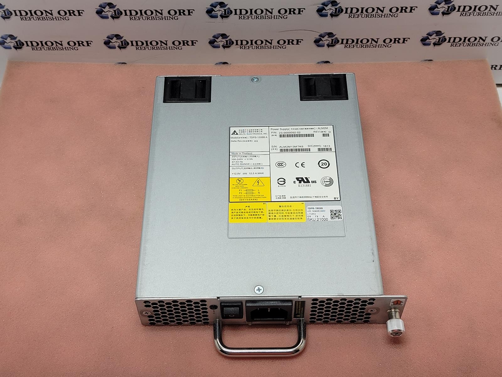 DELTA ELECTRONICS Power Supply TDPS-150BB, Grade A SKU 21000