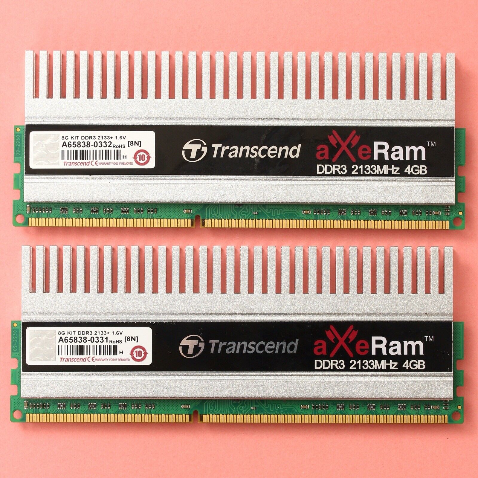 Transcend aXe RAM 8GB (2x 4GB) DDR3 17000 2133MHZ Desktop 240 Pin Memory RAM