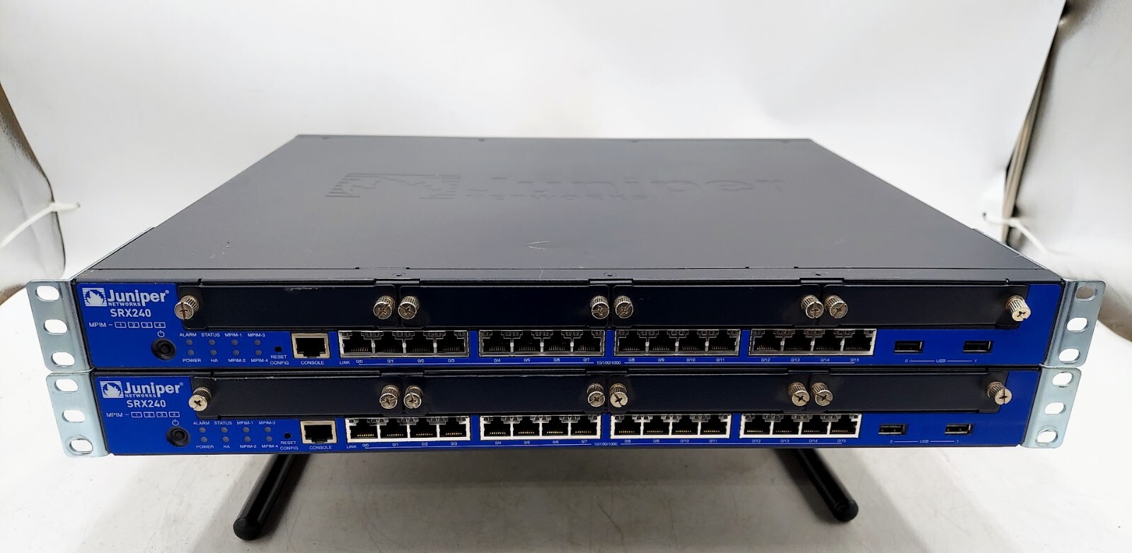 LOT OF 2 Juniper SRX240 16 Port Services Gateway Firewall