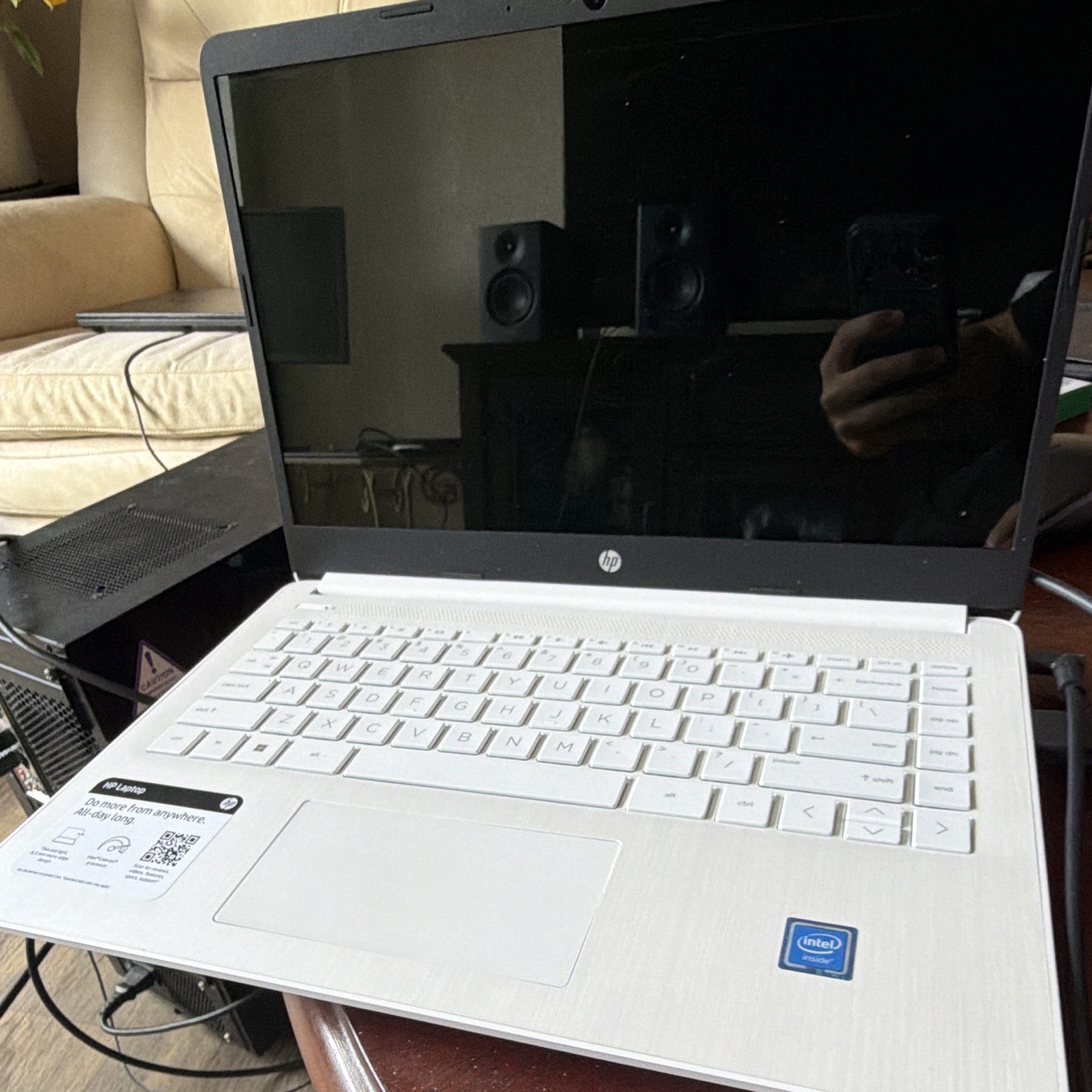 HP Laptop Intel Celeron N 4GB RAM eMMC HDMI USB-C USB 3.0 Silver 14-dq0052dx
