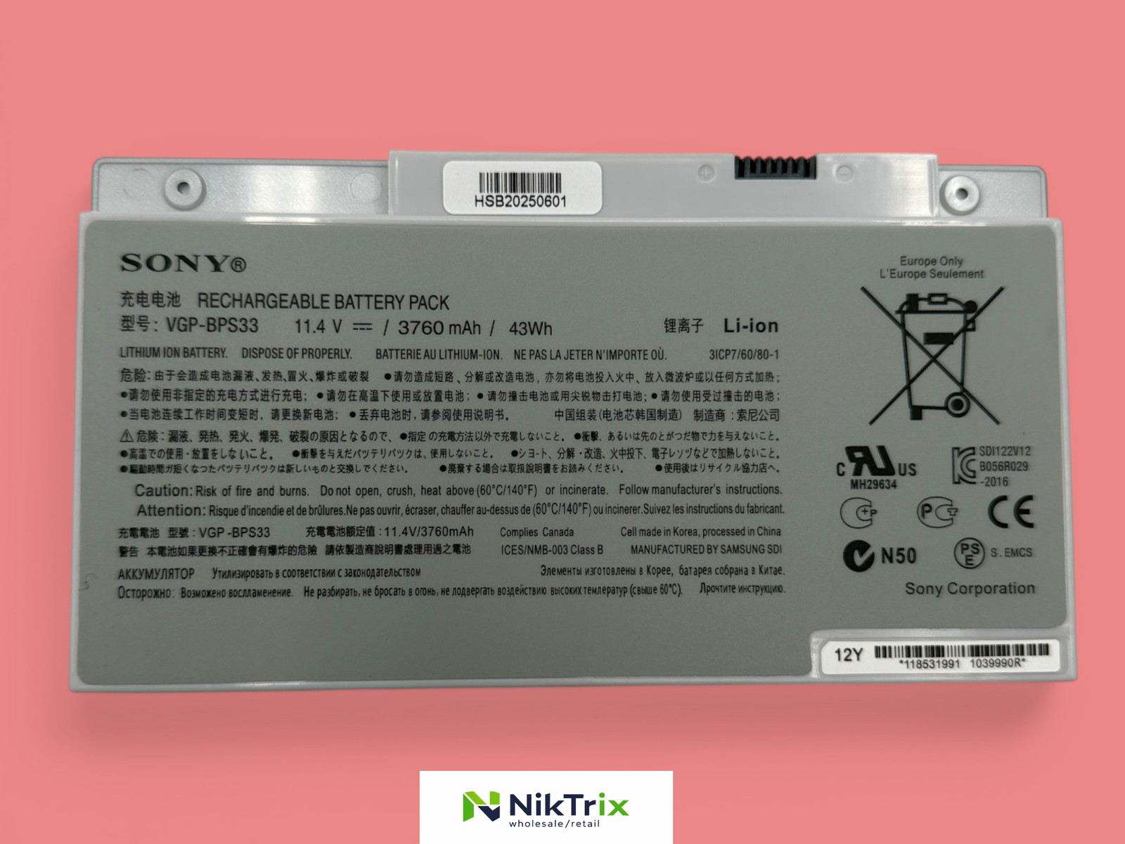 New Genuine VGP-BPS33 Battery for Sony VAIO T14 T15 SVT14 SVT14113CV SVT151190X