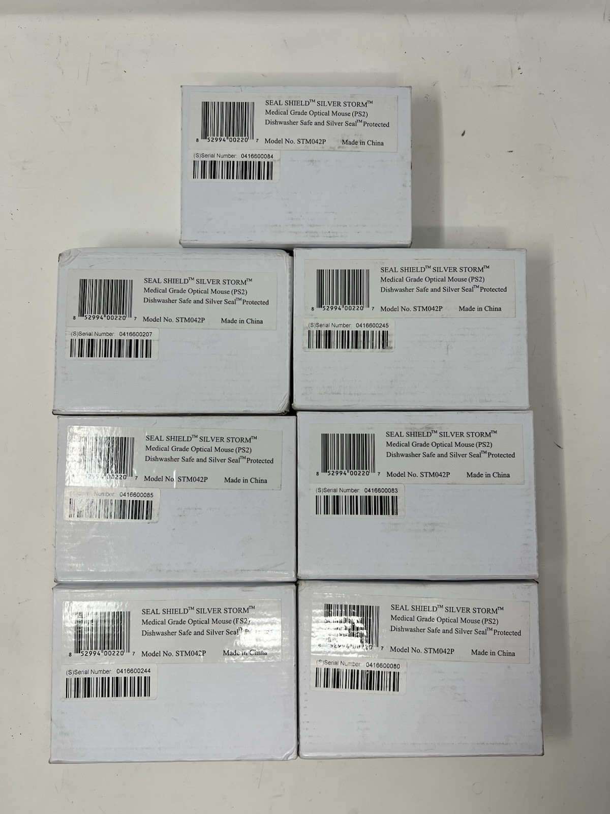 7X Lot Seal Shield Silver Storm STM042P Waterproof Wired Mouse - Medical Grade