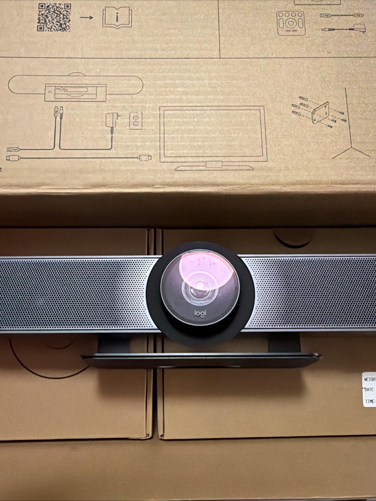 Logitech MeetUp ConferenceCam V-R0007 + Expansion Mic + TV Mount No AC Or Mount