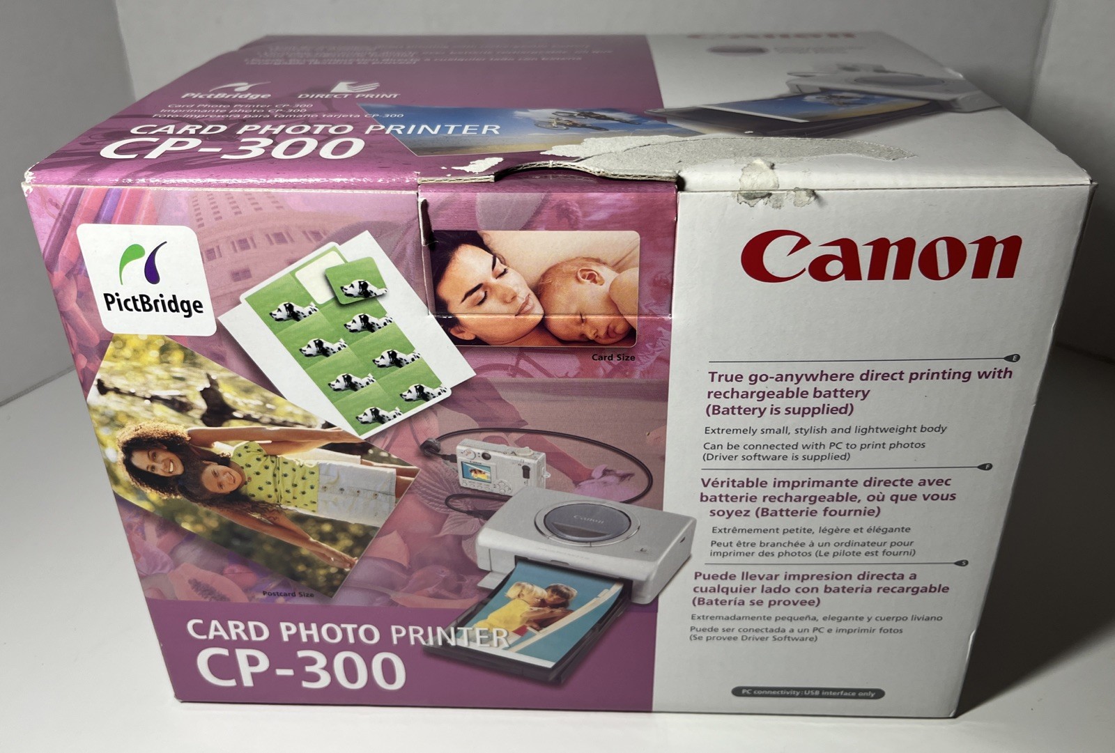 Canon CP-300 Photo Printer CD1006 Card Function Tested Working Like New In Box