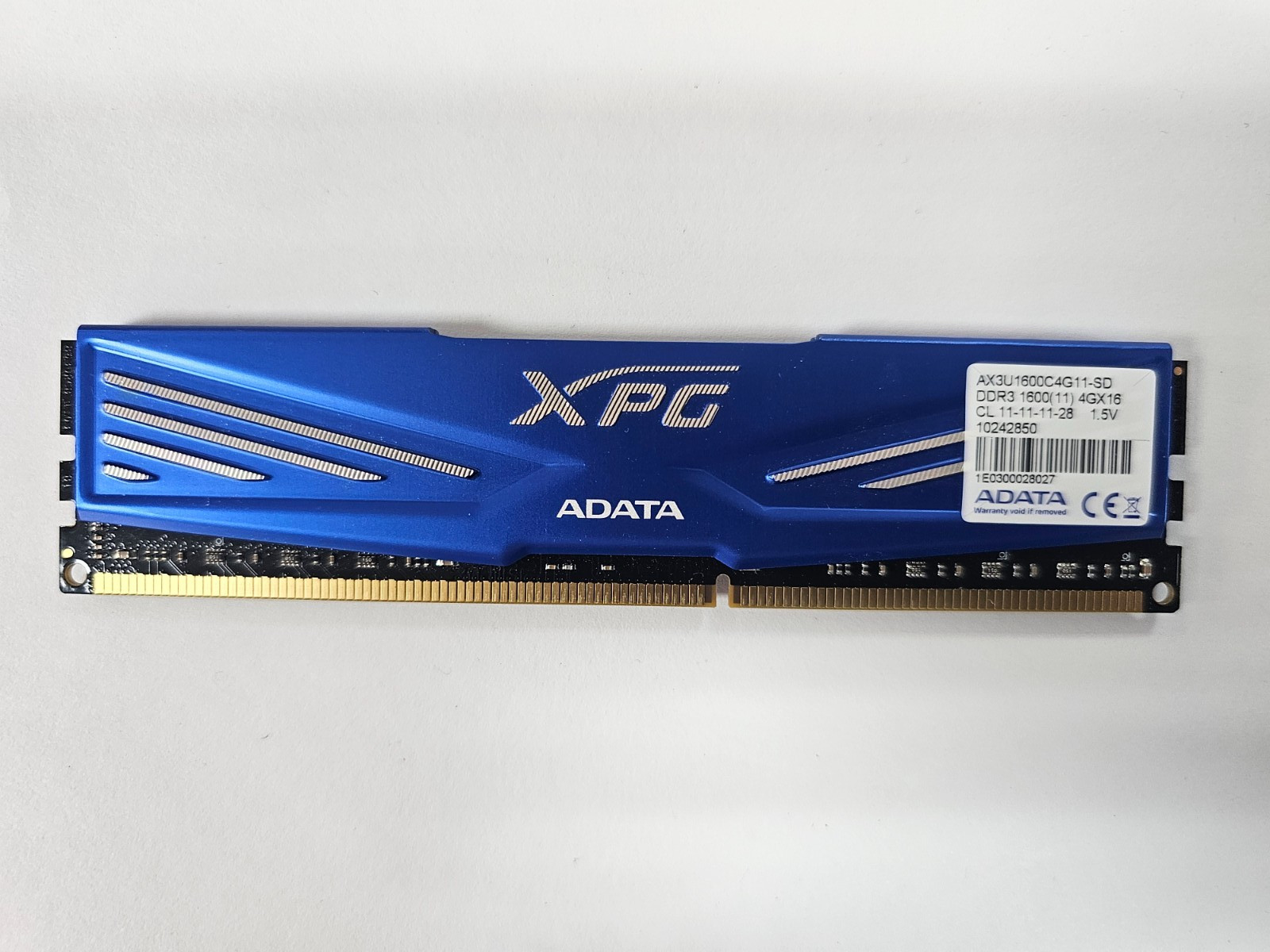 ADATA AX3U1600C4G11-SD XPG 4GB (1 X 4GB) PC3-12800 = 1600MHZ KIT RAM - SINGLE