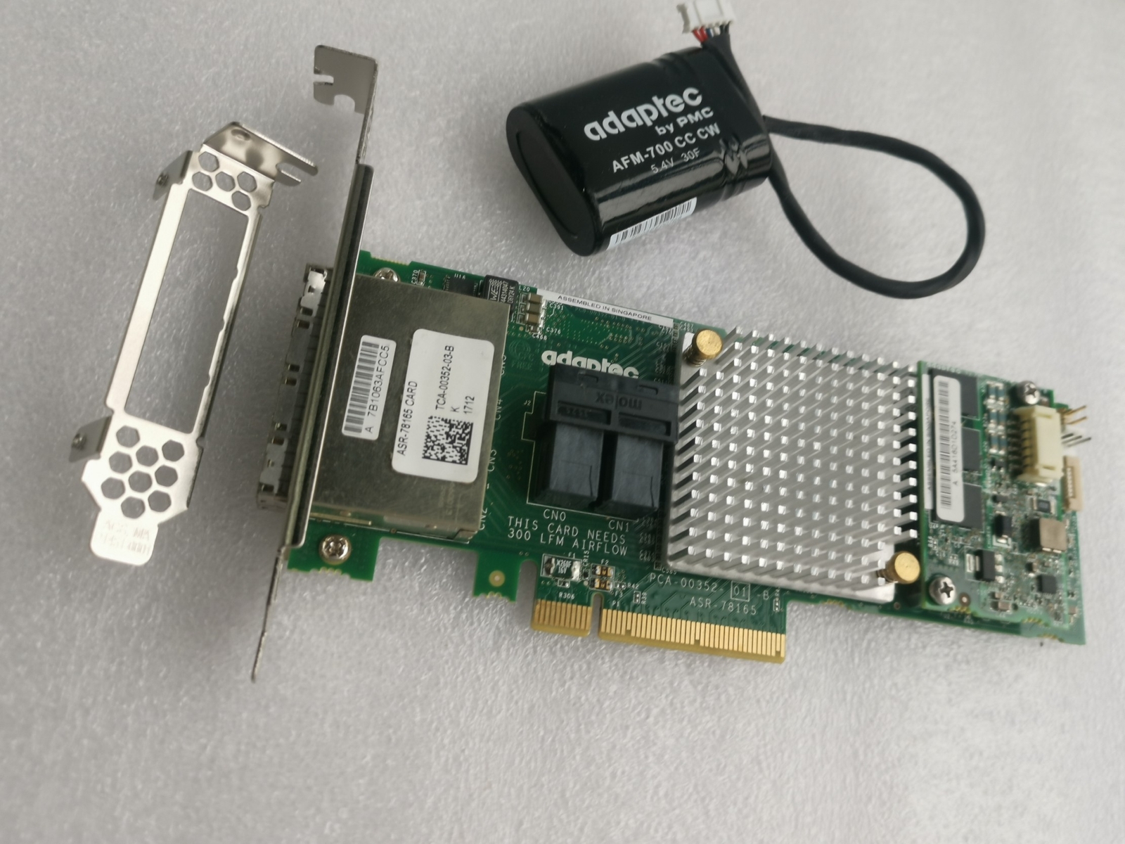 ADAPTEC ASR-78165 4-Port SAS/SATA 6Gb/s RAID Controller With battery BBU AFM-700