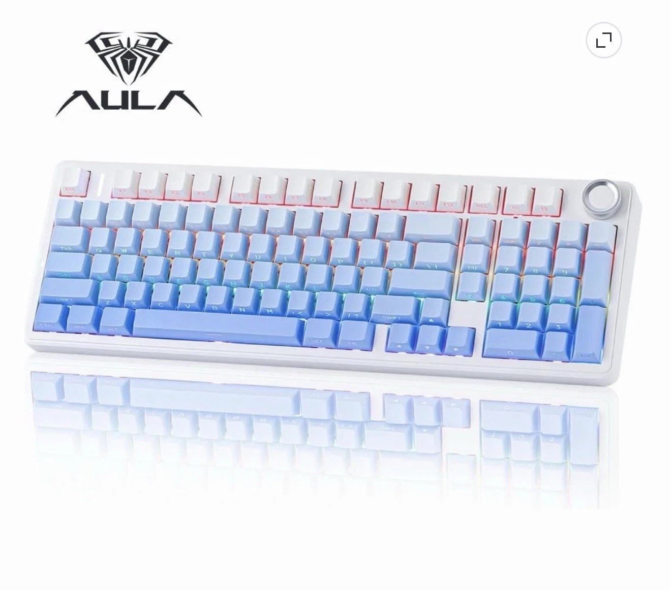 AULA F99 Pro 99 Key Hot Swappable Mechanical Gaming Keyboard RGB Gradient Blue