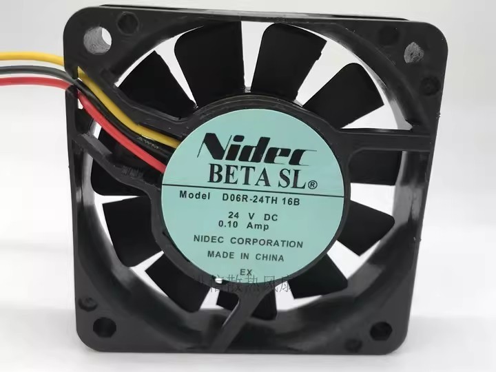 1PCS Genuine Nidec 6015 D06R-24TH 16B 24V 0.10A Three-Wire Inverter Cooling Fan